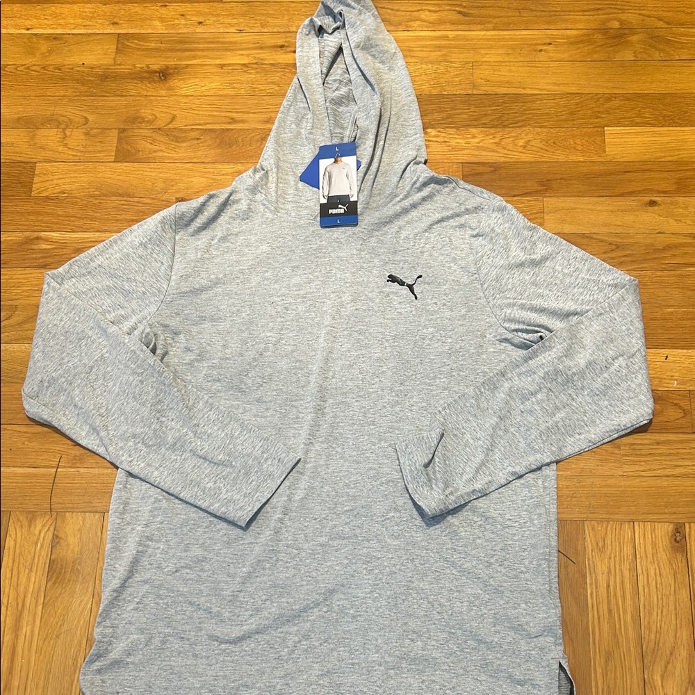 Puma Men's Light Gray Hoodie